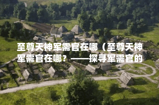 至尊天神军需官在哪（至尊天神军需官在哪？——探寻军需官的重要性