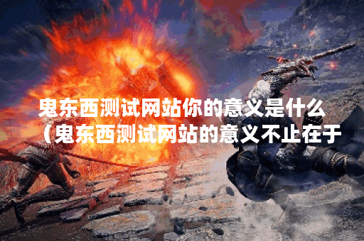 鬼东西测试网站你的意义是什么（鬼东西测试网站的意义不止在于测试