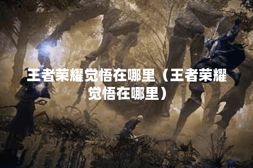 王者荣耀觉悟在哪里（王者荣耀觉悟在哪里）