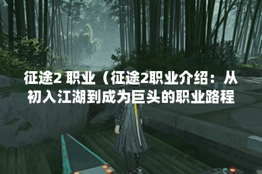 征途2 职业（征途2职业介绍：从初入江湖到成为巨头的职业路程）