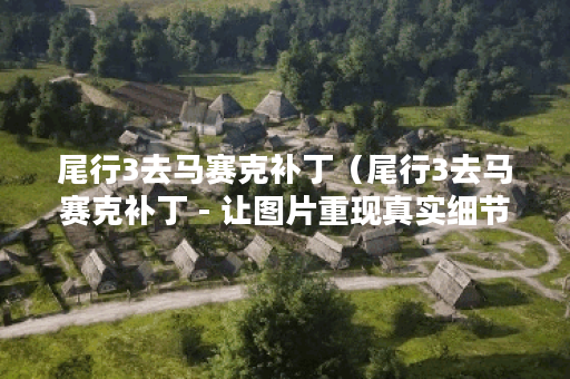 尾行3去马赛克补丁（尾行3去马赛克补丁 - 让图片重现真实细节）