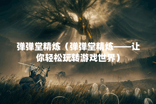 弹弹堂精炼（弹弹堂精炼——让你轻松玩转游戏世界）