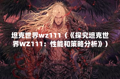 坦克世界wz111（《探究坦克世界WZ111：性能和策略分析》）
