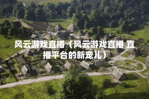 风云游戏直播（风云游戏直播 直播平台的新宠儿）