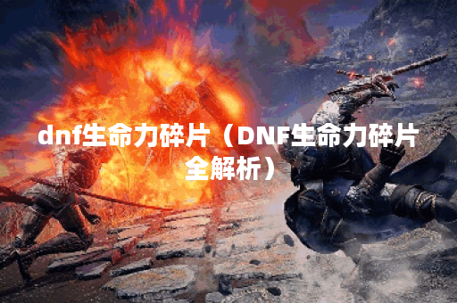 dnf生命力碎片（DNF生命力碎片全解析）