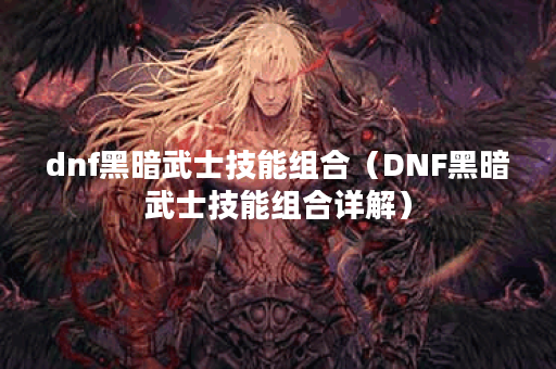 dnf黑暗武士技能组合（DNF黑暗武士技能组合详解）