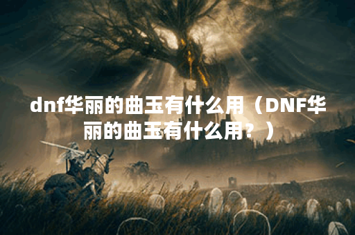dnf华丽的曲玉有什么用（DNF华丽的曲玉有什么用？）