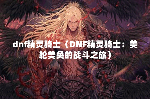 dnf精灵骑士（DNF精灵骑士：美轮美奂的战斗之旅）