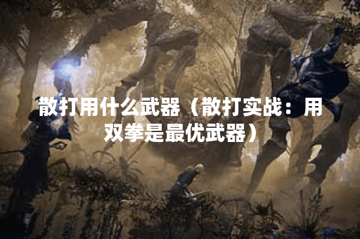 散打用什么武器（散打实战：用双拳是最优武器）