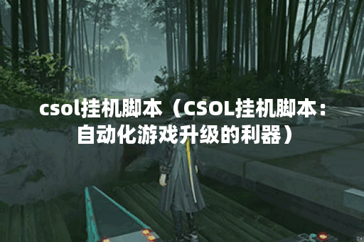 csol挂机脚本（CSOL挂机脚本：自动化游戏升级的利器）