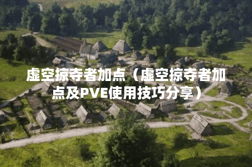 虚空掠夺者加点（虚空掠夺者加点及PVE使用技巧分享）
