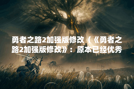 勇者之路2加强版修改（《勇者之路2加强版修改》：原本已经优秀的游戏