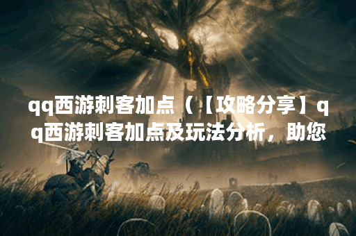 qq西游刺客加点（【攻略分享】qq西游刺客加点及玩法分析，助您称霸大