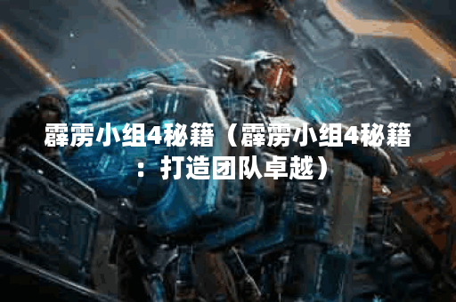 霹雳小组4秘籍（霹雳小组4秘籍：打造团队卓越）