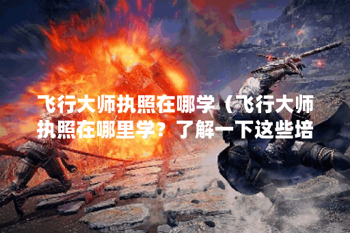 飞行大师执照在哪学（飞行大师执照在哪里学？了解一下这些培训机构