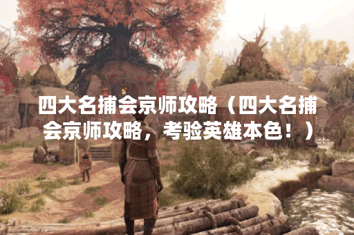 四大名捕会京师攻略（四大名捕会京师攻略，考验英雄本色！）
