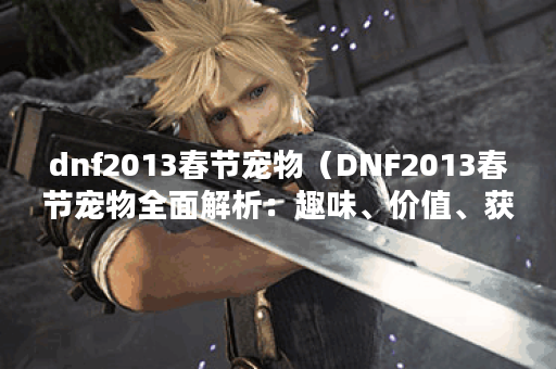 dnf2013春节宠物（DNF2013春节宠物全面解析：趣味、价值、获取攻略！）