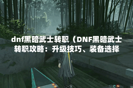 dnf黑暗武士转职（DNF黑暗武士转职攻略：升级技巧、装备选择与实战经