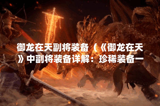 御龙在天副将装备（《御龙在天》中副将装备详解：珍稀装备一览》）
