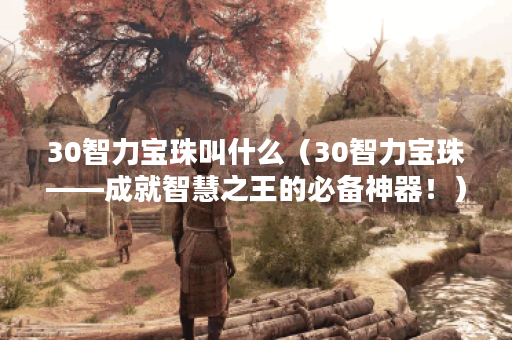 30智力宝珠叫什么（30智力宝珠——成就智慧之王的必备神器！）