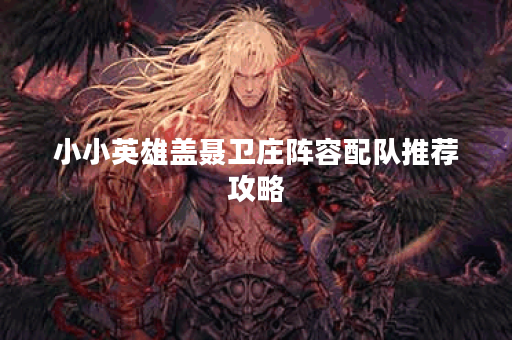 小小英雄盖聂卫庄阵容配队推荐攻略