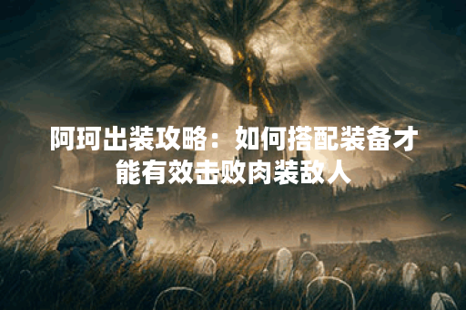阿珂出装攻略:如何搭配装备才能有效击败肉装敌人? 阿珂出装攻略:如何搭配装备才能有效击败肉装敌人?